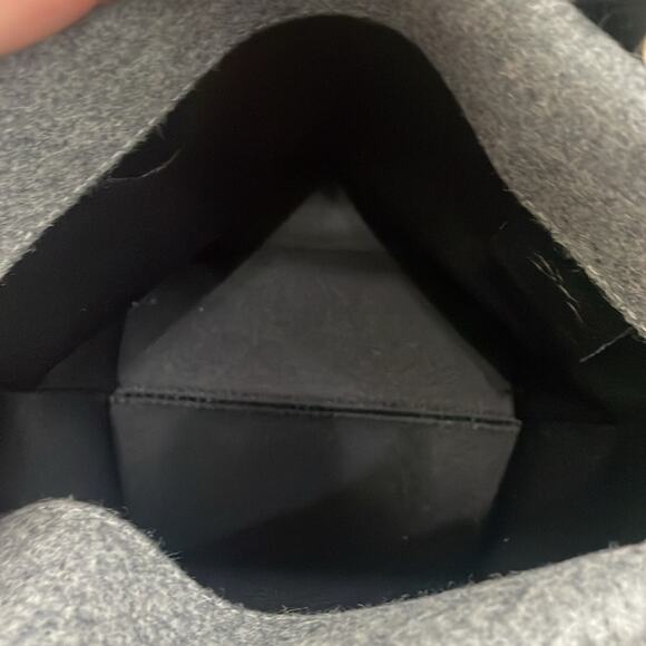 Longchamp Mini Flanelle Essential Tote Bag Wool Felt Gray New - Picture 7 of 8